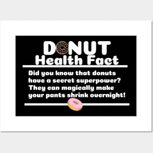 Donut Health Fact Posters and Art